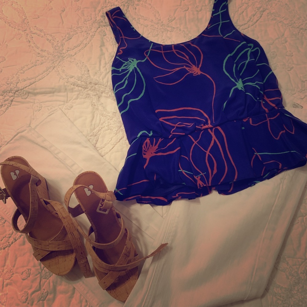 Beautiful Anthropologie peplum blouse